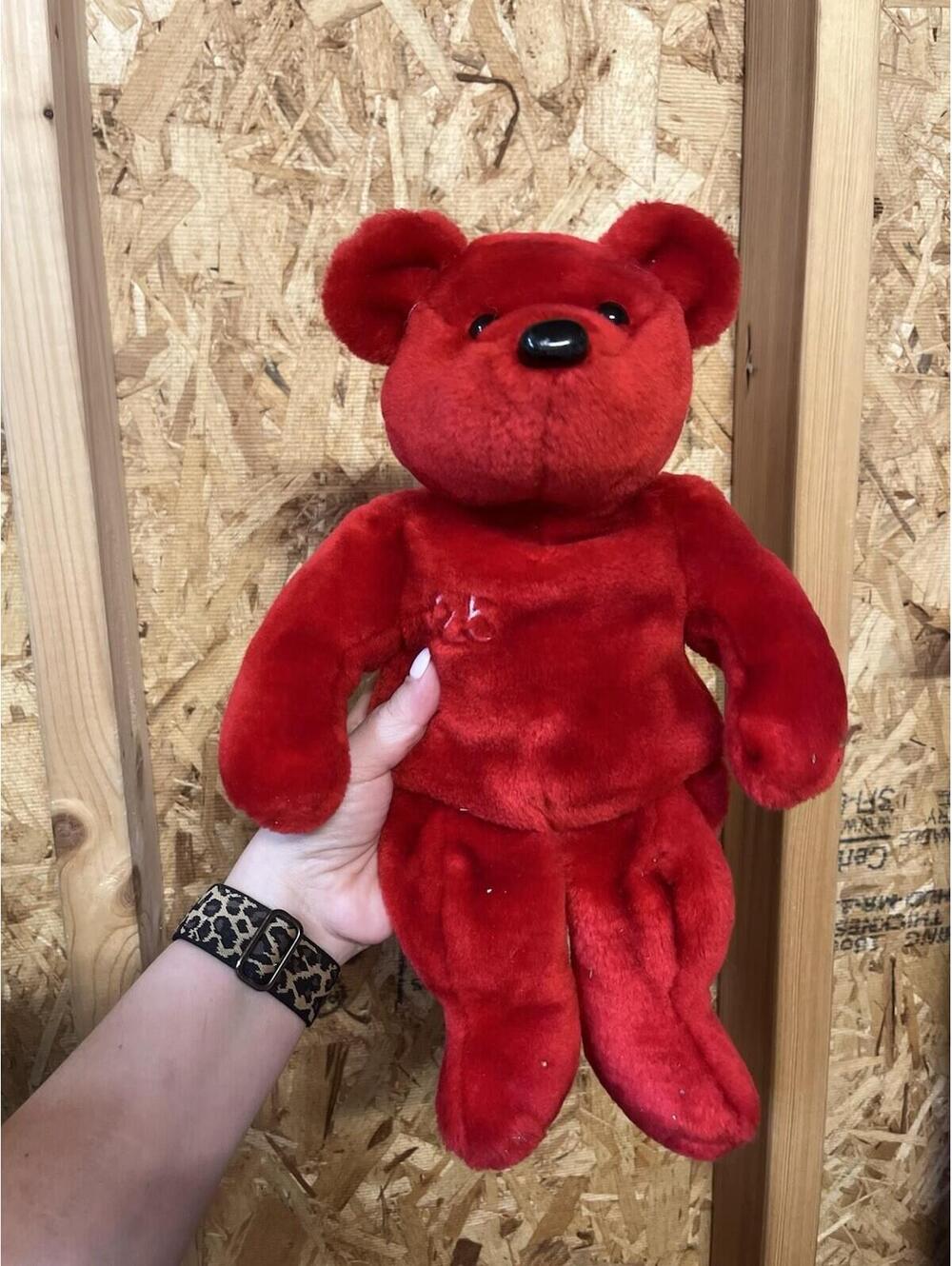 Big Bammers Mark McGuire Jan 1999 Red Plush Teddy Bear 14" - 11